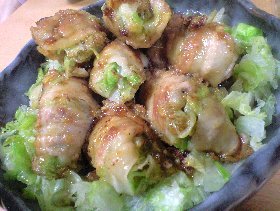 レタス1玉!レタスの肉巻き炒め